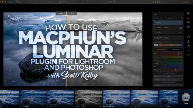 It’s New Class Thursday! How To Use Macphun’s Luminar Plugin For Lightroom And Photoshop with Scott Kelby