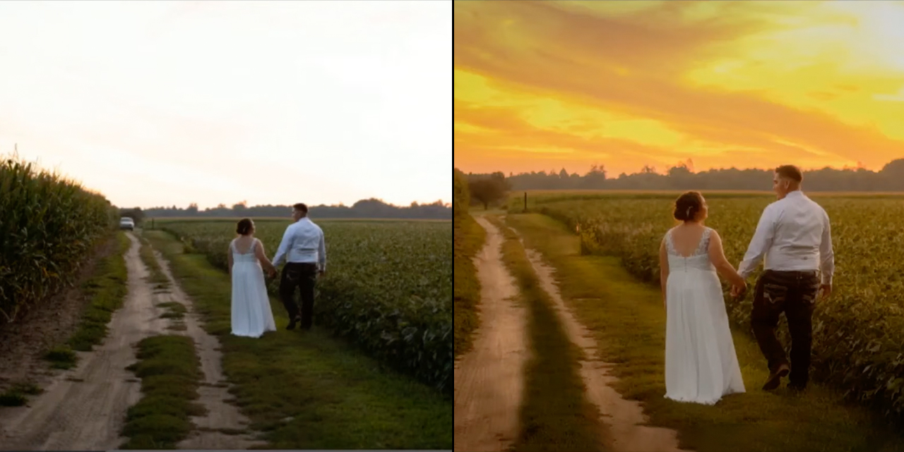 Blind Photo Edit: Romantic Wedding Photo Transformation